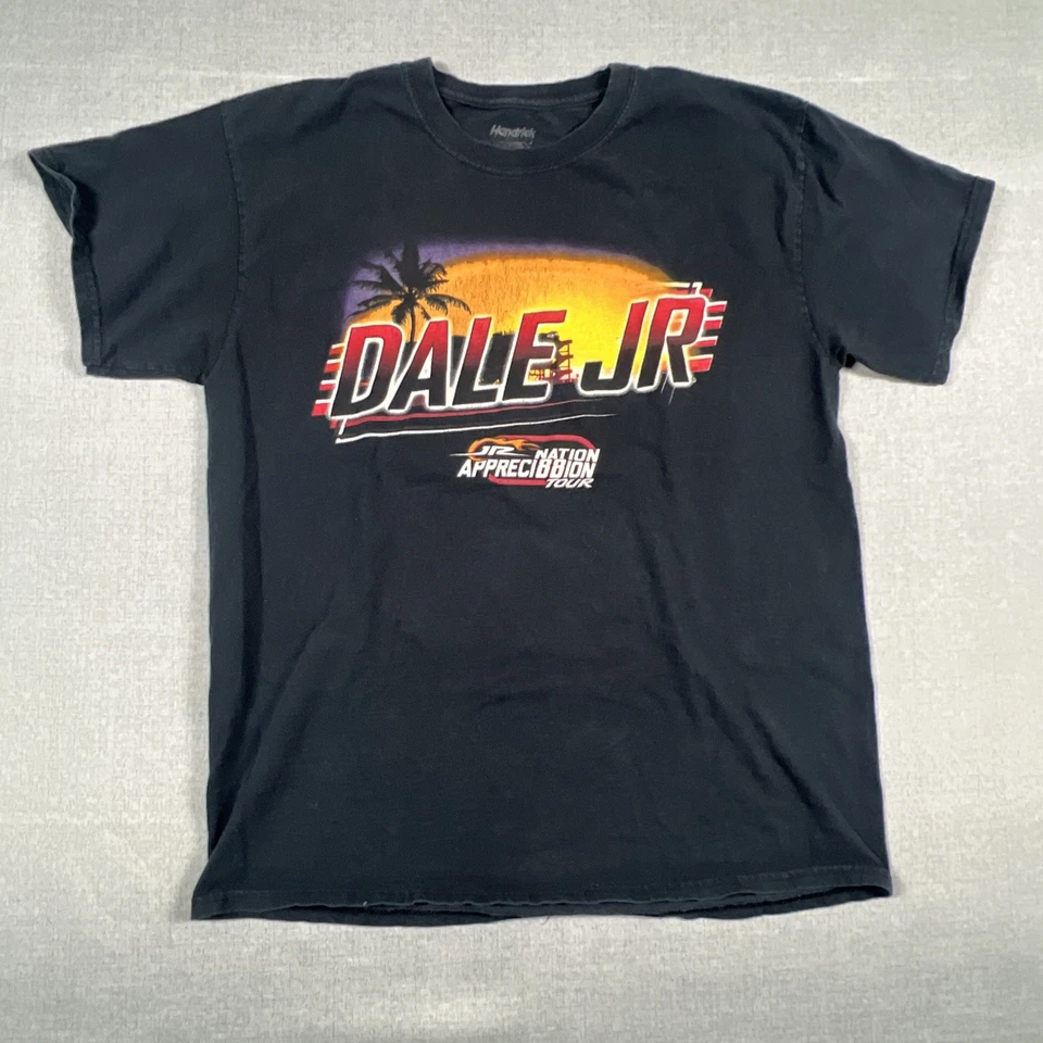 Dale Earnhardt Jr Nation Appreciation Tour T-Shirt Double Sided Nascar L Black - Image 2 of 4
