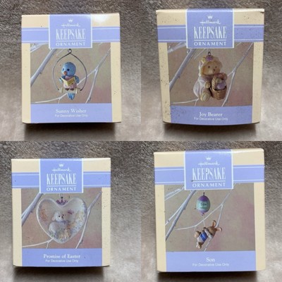 LOT OF 4 HALLMARK KEEPSAKE ORNAMENTS EASTER COLLECTION NIB 1992