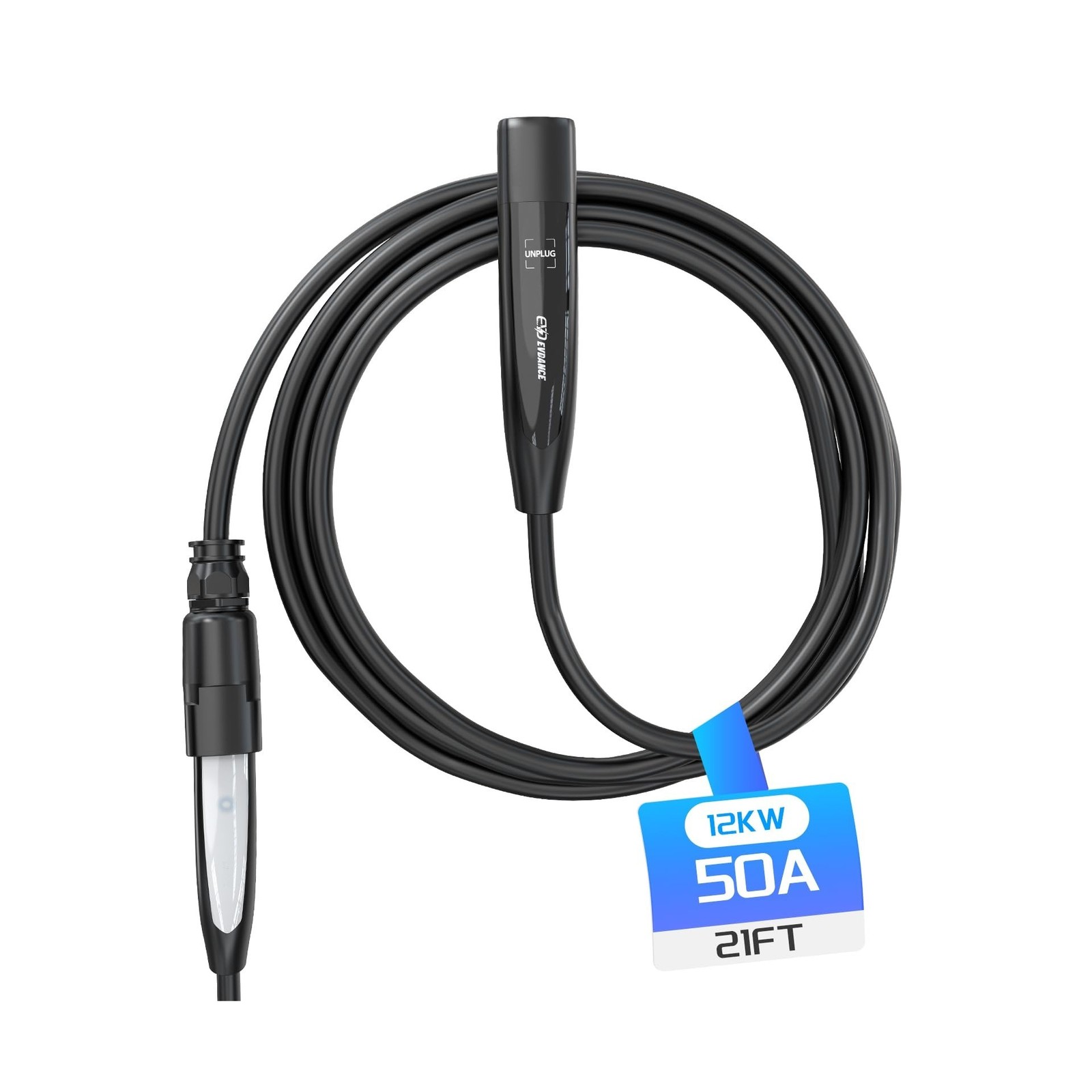 Extension Cord for Tesla 21ft Extension Cable Max Support 12KW 50Amp 240V wit...-image