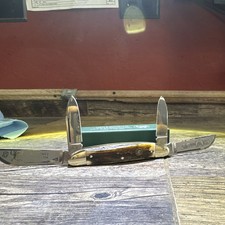 Hen & Rooster Hillbilly Congress 4 Blade Pocketknife Bone Handle Stainless Steel