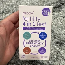 Proov Fertility 4-in-1 Test Kit 20 Count 1 Pack New Exp 01-31-2026 #Bin01