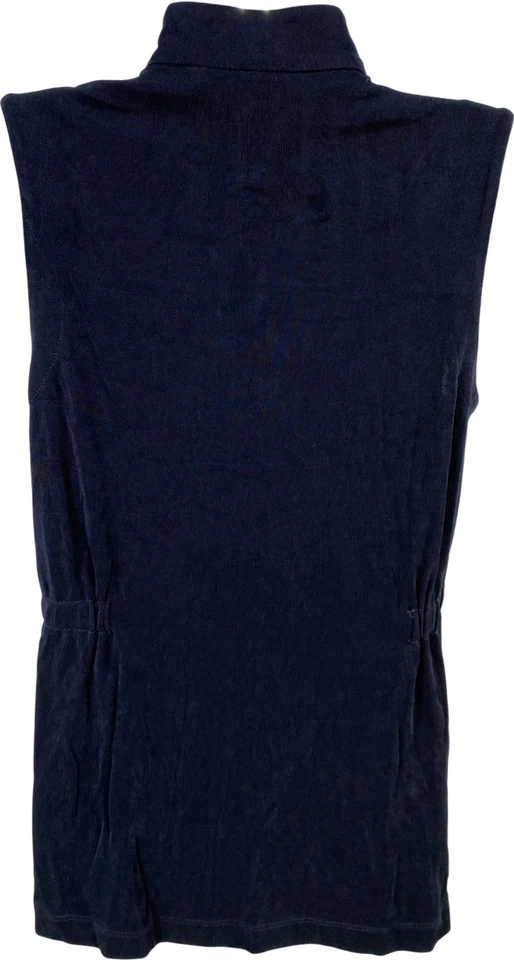 Chico’s Travelers Women’s Blue Sleeveless Full Zip Blouse - 0/US S - Image 2 of 3