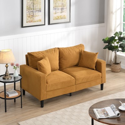 57'' Loveseat Sofa Couch 2 Seater Upholstered Sofa Couch Living