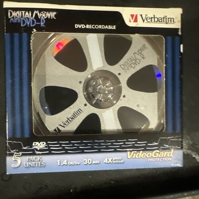 Verbatim Digital Movie Mini DVD-RW 1.4GB 30 Min 2X Speed 5 Pack Unites