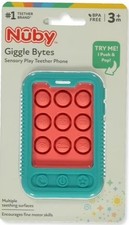 Juguete sensorial Popper Nuby Baby Teething Riggle Bytes sin BPA 3+ meses (T43)