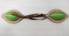 Western Natural Leather Green Softy Pair of Bucking Roll with Steel D Sold.
