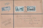 FALKLAND ISLANDS: First Day Cover, Registered  FDC, Stanley 1938.