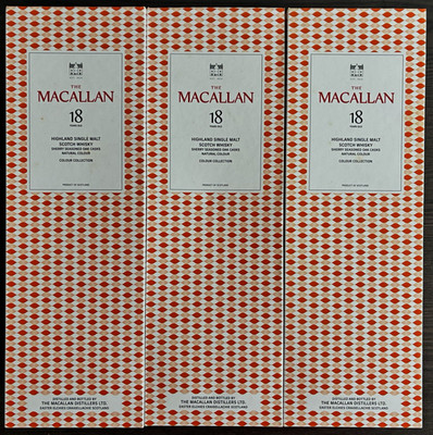 The Macallan 18 Jahre Highland Single Malt Scotch Whisky Etikett Display