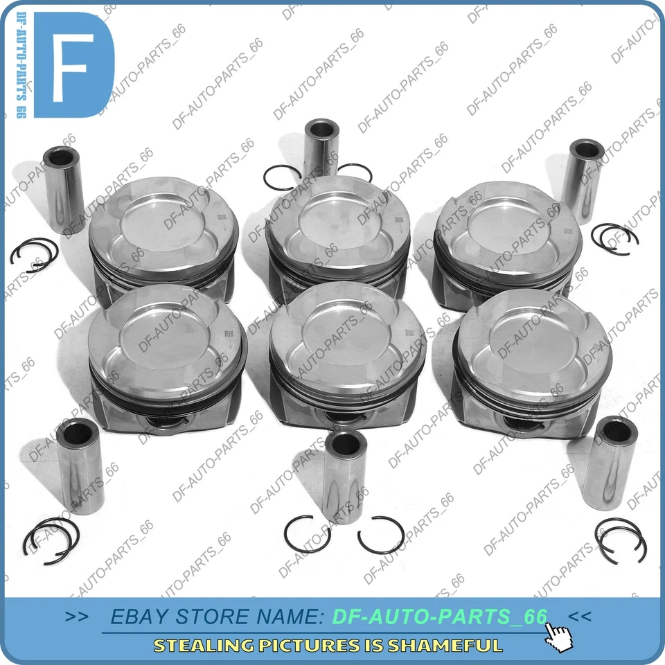Pistones MAHLE 6X Φ84+0,5 mm para BMW N55B30A F10 F20 F30 F80 M235i M135i X3 X5 X6 Foto 3 de 4