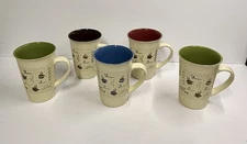 Set Of 5 Mulberry Home Collection Cocoa Sweet Coffee Cup Mugs 12 oz 4.75”