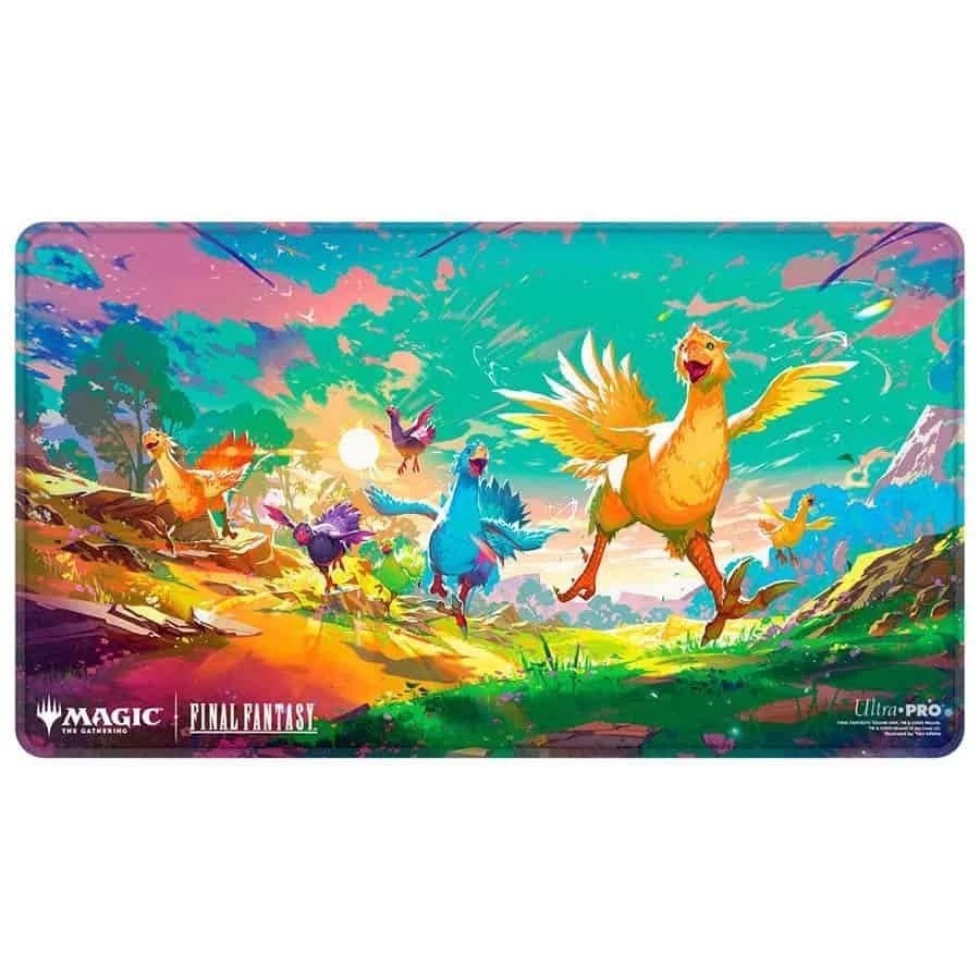 Final Fantasy Running Chocobos Holo Stitched edge PLAY MAT PLAYMAT ULTRA PRO MTG