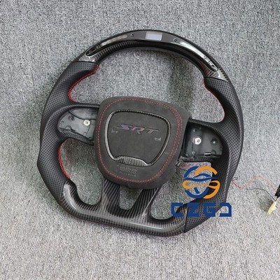 LED Carbon Fiber Steering Wheel For Dodge Charger RT Jeep SRT HELLCAT 15-24