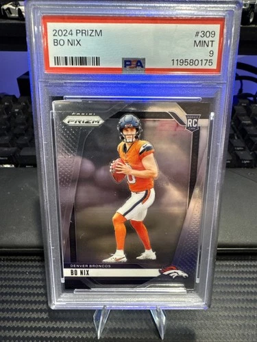 2024 Panini Prizm - Rookies Bo Nix #309 (RC) PSA 9