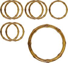 8-Piece Round Plastic Handbag Handles Replacement for Crochet and Beach Bags