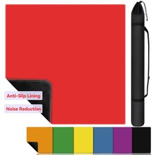 Mahjong Mat Red 31.5"x31.5", Non-Slip Noise Reduction with Carrying Bag New