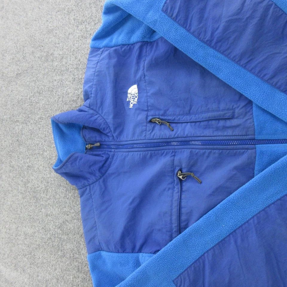 Chaqueta The North Face Para Hombre Mediana Azul Polartec Reciclada Cremallera Completa Senderismo Foto 2 de 4
