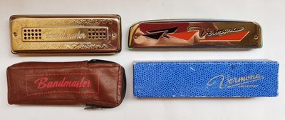 2x Mundharmonika ''BANDMASTER/VERMONA'', DDR, sehr guter Zustand 