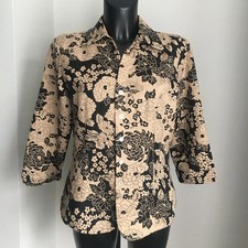 WOMENS SILKLANDS SILK LANDS Jacket Light Gold Black Formal Smart Blazer Crop
