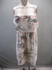 Express Size L Womens Multicolor Floral Linen Blend Comfy Beauty Sundress 109