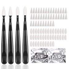 AGPTEK 44 Pcs Sketch Drawing Tools Wipe Scrapers with Rub white, black 