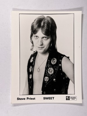 Sweet Photo Steve Priest Black And White Press Promotion Circa Early 1970's