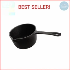 Cedilis 1 Quart/ 32 Ounce Cast Iron Basting Pot with Handle, Heavy Duty Construc