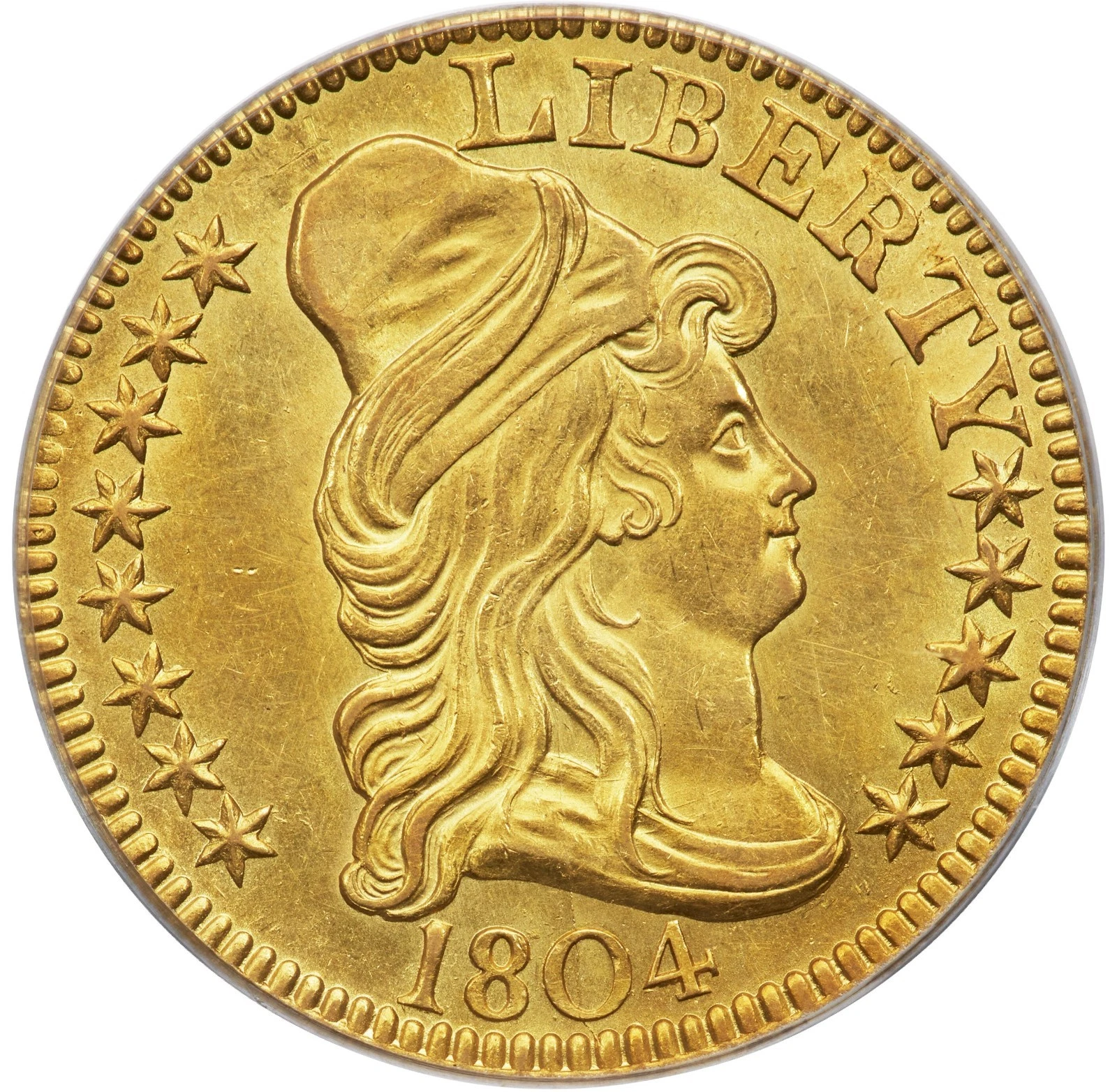 1804 $5 Draped Bust - Small 8 - PCGS MS63 - FABULOUS SATIN SURFACES - PQ - RARE!