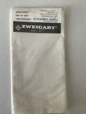 Norden Crafts Zweigart Belfast Linen 32 Count Off White 18 x 18 Switzerland New