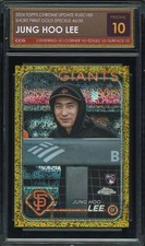 2024 Topps Chrome Update #USC185 Jung Hoo Lee SP-Gold Speckle 46/50 RC CCG 10+