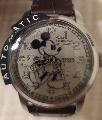 Fossil Special Edition Sketch Mickey Mouse Automatic Watch Limited