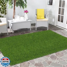 SHACOS Artificial Grass Rug 3x5 Feet 1.2 inch Outdoor Fake Grass Turf with Dr