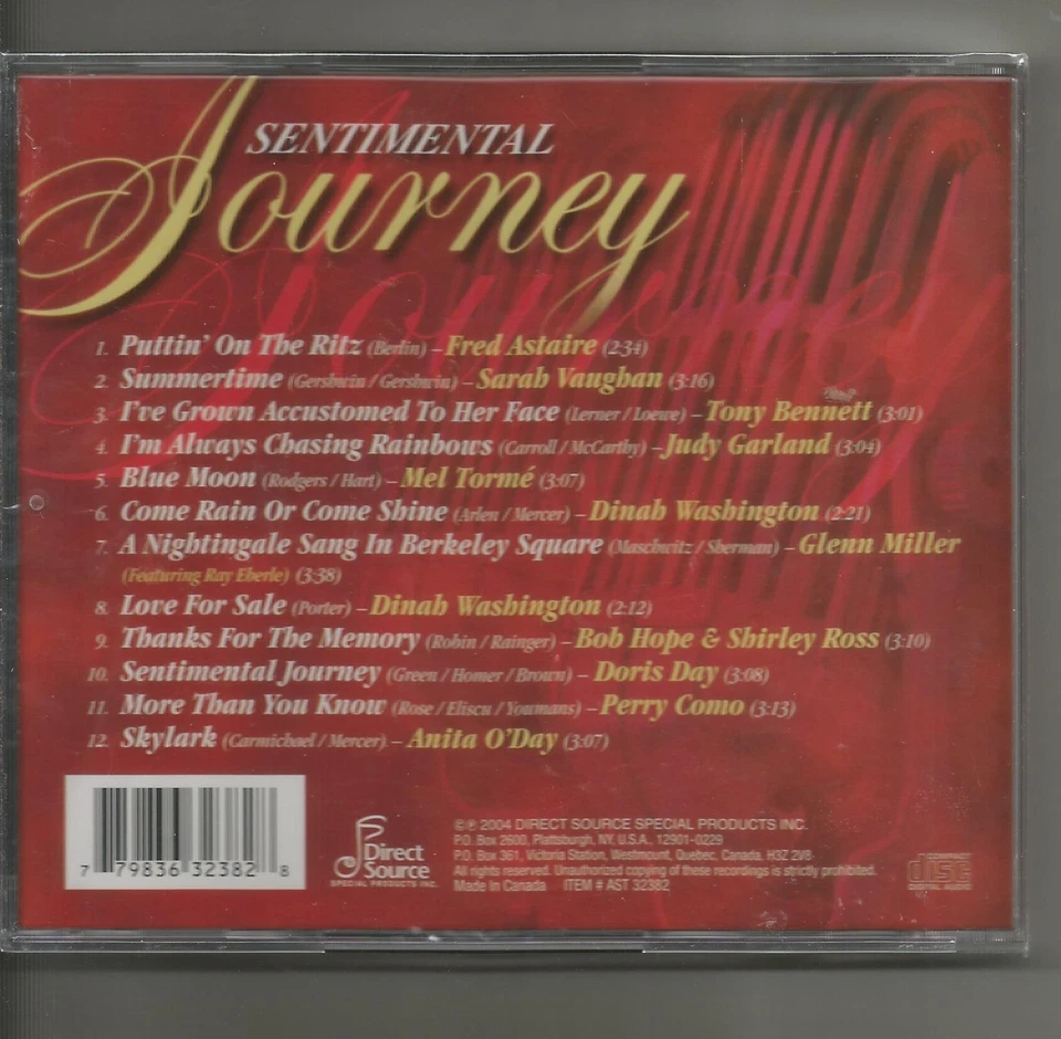 AMERICAN SONGBOOK - SENTIMENTAL JOURNEY - MEL TORME, TONY BENNETT, JUDY GARLAND, - Imagem 2 de 2