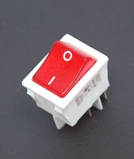 2pc EVEREL Rocker Switch SX82 82.xx.8 4P 20A 125VAC 16A 250VAC Red Lamp UL ENEC