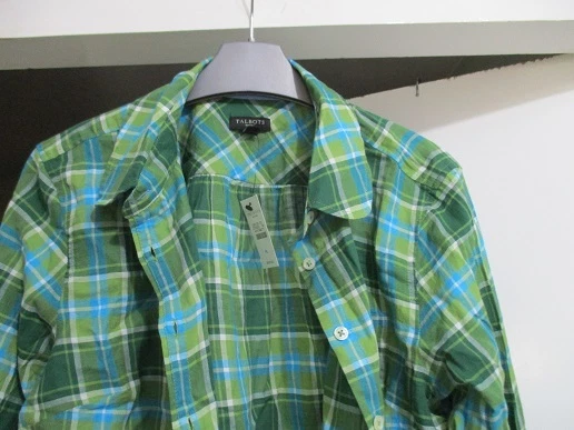 THE PRETTY TALBOTS PETITES SHIRT-GREEN CHECKS RRP-$69.50 - Image 4 of 4