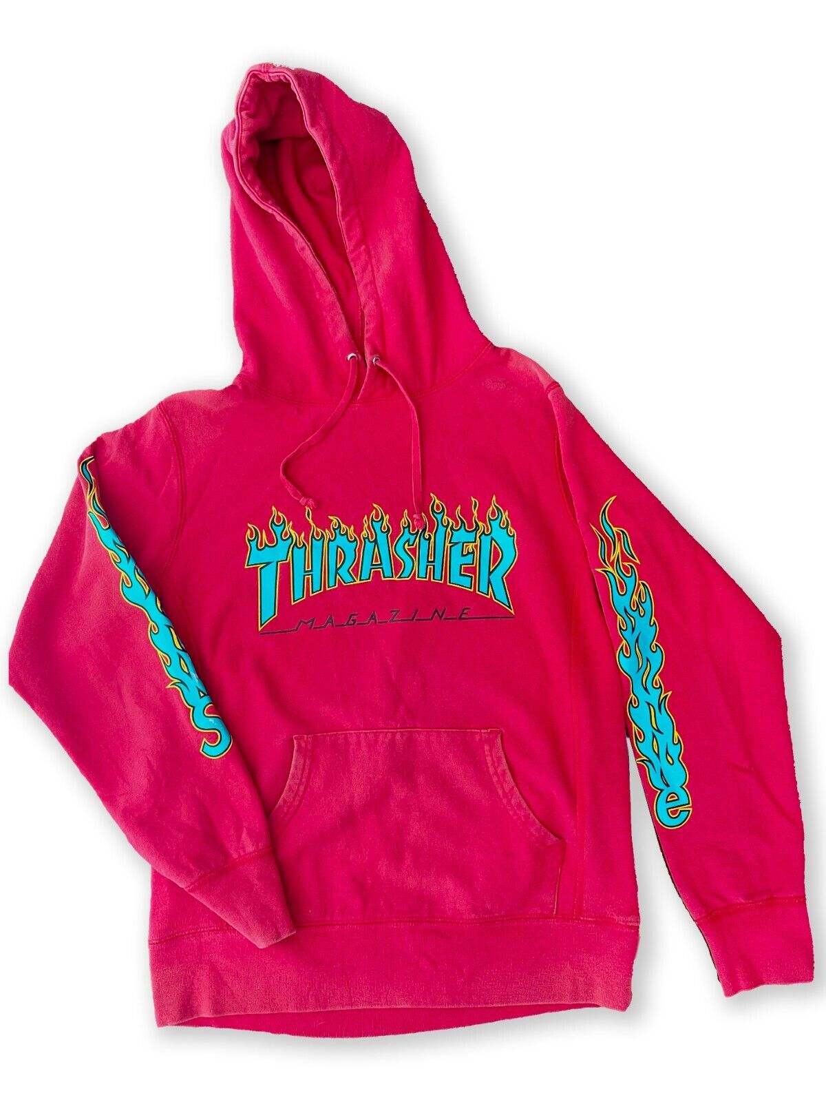 supreme x thrasher flame hoodie