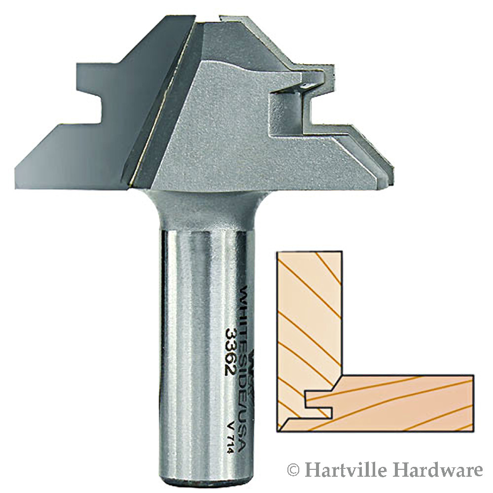 Whiteside #3362 45 Degree Lock Miter Bit - 1/2" SH X 2" LD