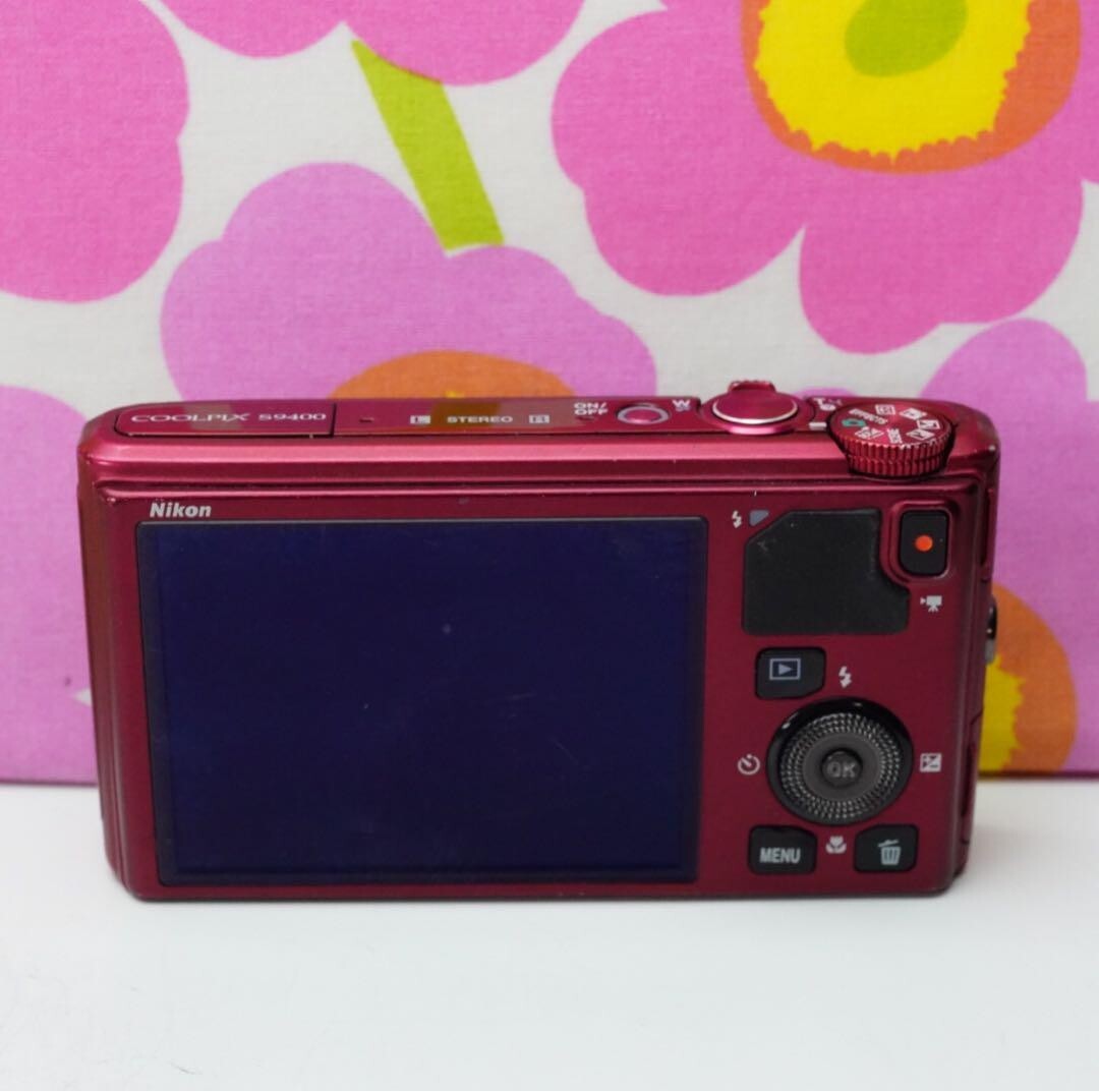 Nikon COOLPIX S9400 Red Digital Camera 18.1 MP 18x Optical