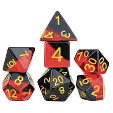 SDZ0009-06 Sirius Dice RPG Dice Set (7): Brimstone