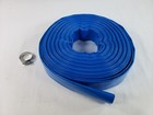 Discharge Hose 1 1/2 in x 100ft PVC Lay Flat Hose Backwash Drain Hose w/ Clamp