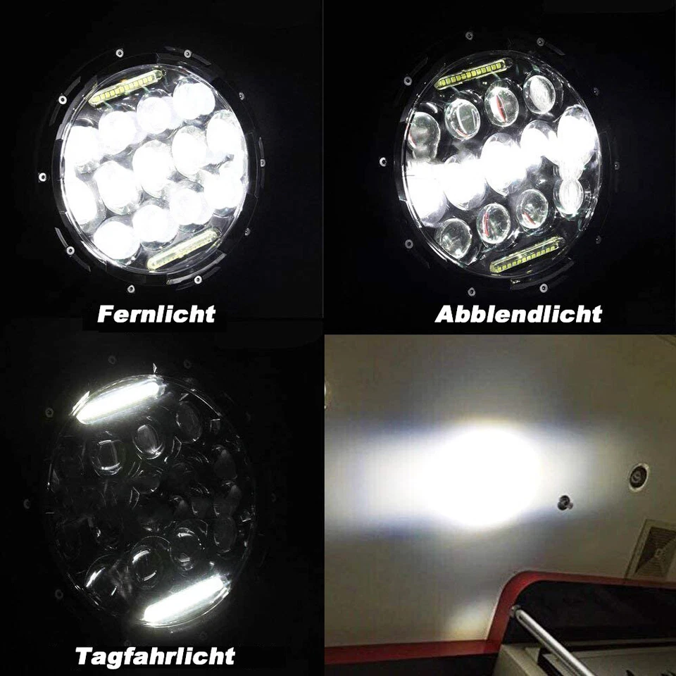 LKW 7'' LED Front Scheinwerfer Fernlicht Abblendlicht IP67 für HUMMER H 2 H 1 - Bild 4 von 4
