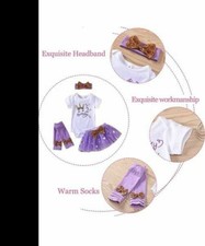 Xifamniy Baby Girl 1st Birthday Outfit Unicorn One piece Tutu Dress Headband