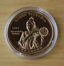 Royal House of Windsor TDC Crown 2010 Gold Plated Coin Queen Victoria