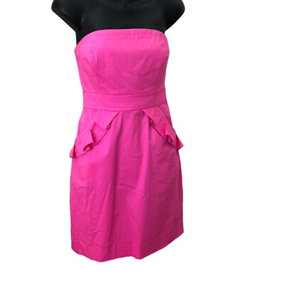 j crew pink strapless dress J. Nadia Cocktail Bridesmaids Formal New Sz 2 and strapless evening gowns in pink. Hot Pink Strapless Chiffon Knee