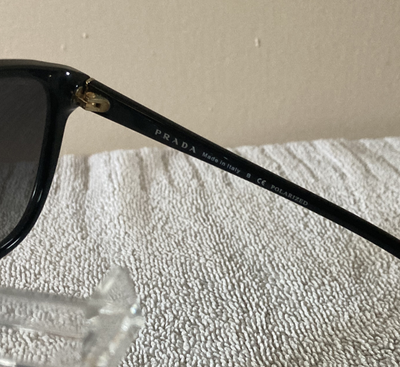 Prada Sunglasses SPR 01O 1AB-5W1 140 3p Polished Black with  display picture 3