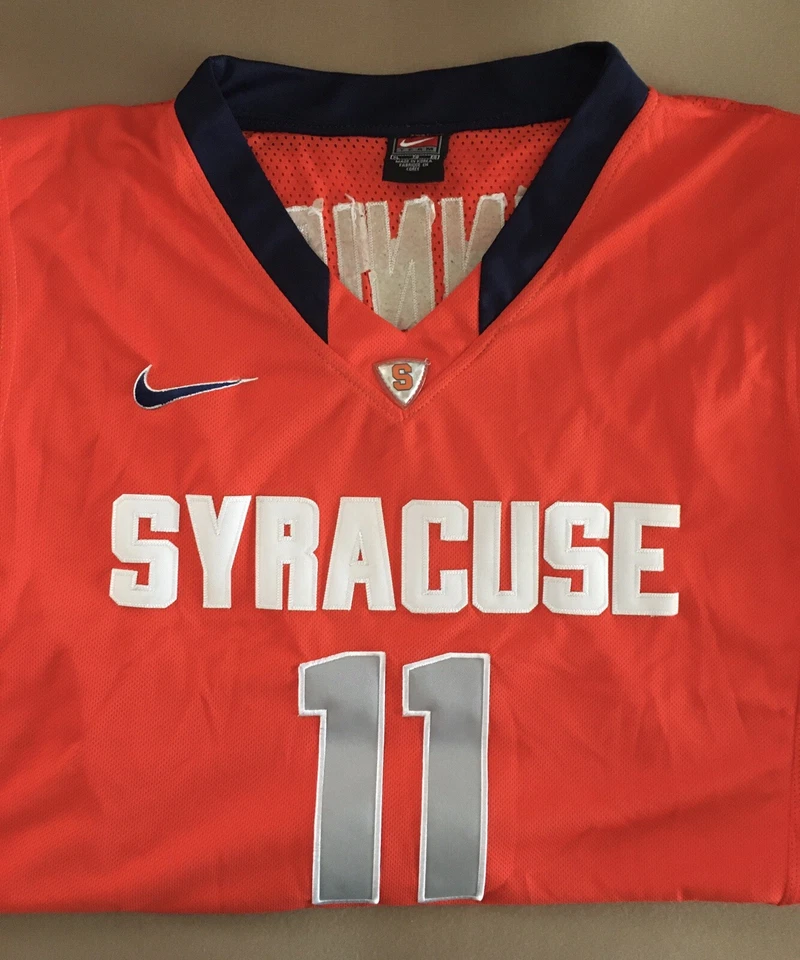 Футболка с автографом Тайлера Энниса. Баскетбольный мяч NCAA Syracuse оранжевый. Beckett сертификат подлинности - Изображение 2 из 2