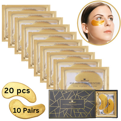 Kollagen 24k Gold Unter den Augen Gel Patches Masken - Anti Aging Falten Beutelentferner