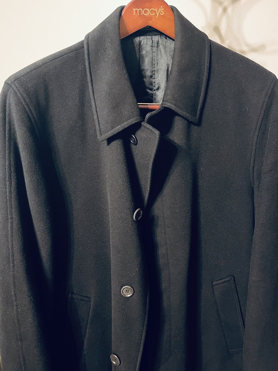 Men's 3/4 coat-Colombo-Woolmark Pura Lana Vergine-Size 42-MADE IN