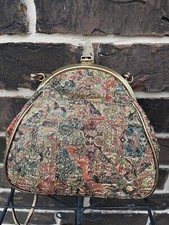 NWT Patricia Nash Portafina Woven Glitter Mosaic Frame Crossbody Gold Multi