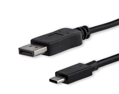 StarTech 1,8m USB-C auf DP1.2 Kabel 4K 60Hz Thunderbolt 3 kompatibel, Schwarz