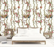 3D Flower Vine Basket 41491NA Wallpaper Wall Murals Removable Wallpaper Fay